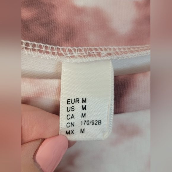 USA Tie Dye Cropped Sweatshirt Size M - Picture 6 of 8